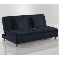 Imagem de Sofá Cama Vegas 185cm Pé De Madeira Talento Móveis Preto
