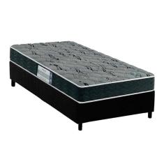 Imagem de Cama Box Solteiro: Colchão Espuma Probel D33 ProDormir Advanced Mega Resistente + Base CRC Suede Black(88x188)