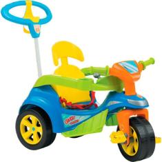 Imagem de Triciclo Infantil Biemme Baby Trike Evolution - 2 em 1 - Pedal e Passeio com Aro - Azul