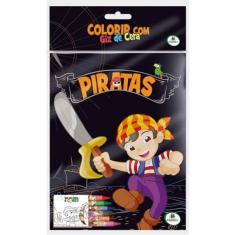Imagem de Livro Colorir Com Giz De Cera: Pirata
