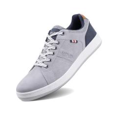 Imagem de LANGDU Tênis masculino casual, moderno, respirável, confortável, para caminhada, tamanho 38-44, Cinza 2311, 39