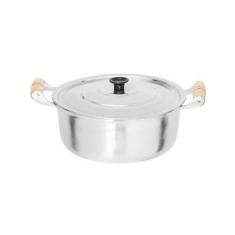 Imagem de Caçarola Panela Nº 20 Aluminio Polido Alça Madeira - Diviforte