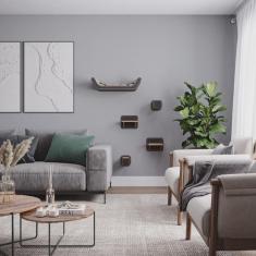 Imagem de Cama de Parede para Gatos Estofada Raj 68x30cm