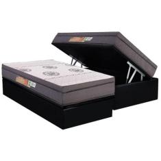 Imagem de Cama Box Baú Solteiro: Colchão Anatômico Polar D28 OrthoPremium Grey +