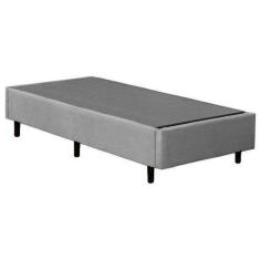 Imagem de Base Box Solteiro Suede Cinza - 30x78x188