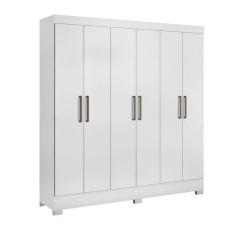 Imagem de Guarda Roupa De Casal 6 Portas Nilo Branco - Bela Móveis - Demóbile