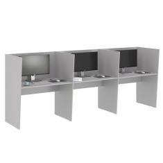 Imagem de Mesa de Trabalho 3 Lugares Inglaterra Cinza