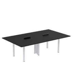 Imagem de Mesa Reunião 240cm X 120cm Mrcpb2412 Preto/Branco