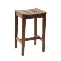 Imagem de Banqueta Alta Madeira Maciça Cravo Pinhão