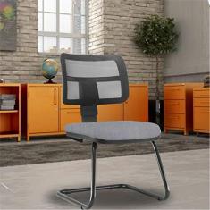 Imagem de Cadeira de Escritório Recepção Fixa Zip L02 Linho  - Lyam Decor