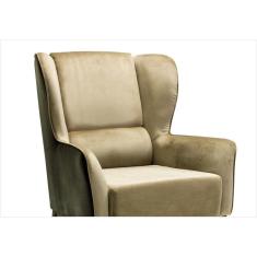 Imagem de Poltrona Decorativa Base Madeira Milena Composê B-98/B-68 - Domi