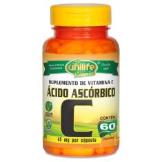 Imagem de Vitamina C Ácido Ascórbico 500mg 60 Cáps - Unilife
