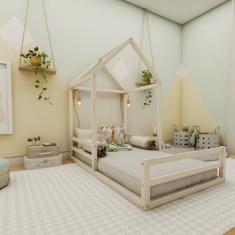 Imagem de Cama Meia Casinha Infantil Ludika Mobília - Ludika Mobilia