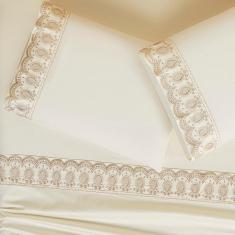 Imagem de Conjunto Lencol Queen Size Pérola Algodao 400 Fios Super