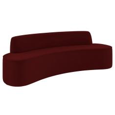 Imagem de Sofá 5 Lugares para Sala de Estar Living 300cm Koane D06 Veludo Bordô - Mpozenato