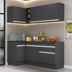 Imagem de Armário De Cozinha Compacta De Canto Mp2092.898 Preto/Branco