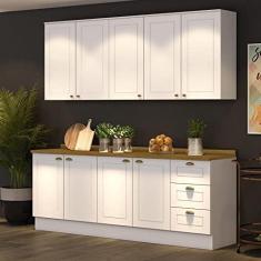 Imagem de Cozinha Compacta 4 Peças 9 Portas 3 Gavetas Emily Espresso Móveis