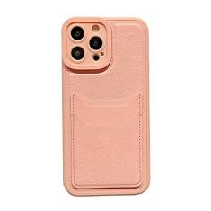 Imagem de Carteira quadrada de couro de luxo, carteira de silicone, capa para telefone para iPhone 13 12 11 14 Pro Max XS XR X 8 7 Plus SE Capa à prova de choque, rosa, para iPhone 14 Plus