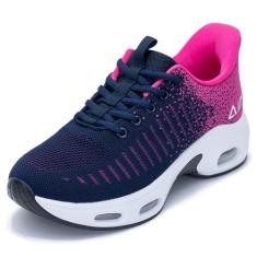 Imagem de MAYKX Tênis feminino Air Slip on para caminhada, mãos livres, confortável, tênis de corrida, academia, atlético, treino, corrida EUA 6-11, Rosered, 35