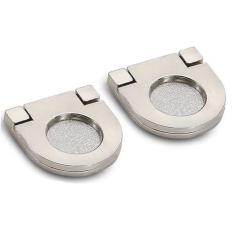 Imagem de Evionlin 【Pacote com 10】 Puxador embutido preto puxador invisível para gaveta dobrável instalação oculta polimento embutido para móveis puxadores de porta de armário com parafusos