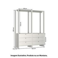 Imagem de Estante Closet Yes com 6 Gavetas e 2 Cabideiros - Montana