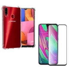 Imagem de Capinha Capa Antichoque e Película Vidro 9d Compatível Samsung Galaxy A20s Tela 6.5 Polegadas
