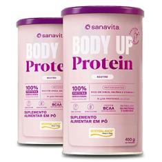Imagem de Kit 2 Body Up Protein Sanavita Neutro 450g