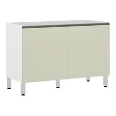 Imagem de Balcão De Pia Sem Tamp 120cm Branco Com Kashmir