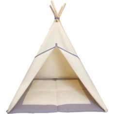 Imagem de Barraca Cabana Toca Infantil+Tapete Acolchoado 135X90x90cm - Atelie Lu