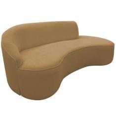 Imagem de Sofá Curvo 03 Lugares 180cm Eron Braço Direito Bouclé Camel - Nexta Ca