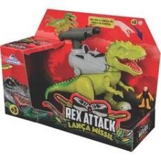 Imagem de Dinossauro Attack Rex Com Som E Luz Lança Missil Adijomar