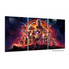 Imagem de Quadro Decorativo Avengers 8 3 Peças 120x60 em tecido