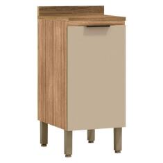 Imagem de Balcão De Cozinha Viv Aluminum 1 Porta 40 Cm Freijó Vanilla Com Tampo - Kits Paraná