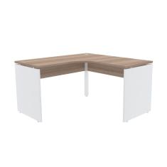 Imagem de Mesa Em L P/ Escritório 145X145 Pandin P25 - Naturalle/Branco