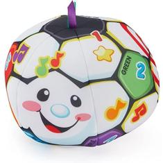 Imagem de Bola de futebol Fisher-Price Laugh & Learn Singin`, bola de brinquedo macio com música e frases de aprendizagem para bebês e crianças de 6 a 36 meses