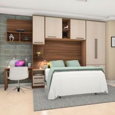 Imagem de Guarda Roupa 5 Portas 6 Gavetas Bancada Vanilla Legno