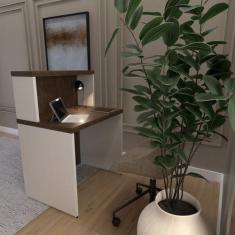 Imagem de Balcão De Atendimento Para Recepção - Pequeno 80cm De Largura - Bramov