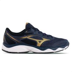 Imagem de Tênis Mizuno Hawk 5 Masculino, Marinho, Dourado, 39
