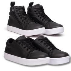 Imagem de Kit Tênis Feminino Preto + Tênis Feminino Cano Longo Preto - Fierre, 3