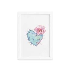 Imagem de Quadro Cacto e Coração Moldura  22x32cm