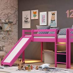 Imagem de Cama com Escorregador Arbol móveis Rosa