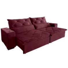 Imagem de Sofá Lisboa 2,90 Mts Pluma Vinho - Sofá Casa