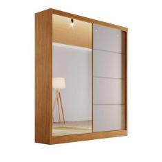 Imagem de Guarda-Roupa Solteiro Espelho 1,80M 100%Mdf - Veneza-Nature/Off - Move