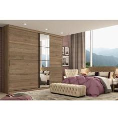 Imagem de Guarda-Roupa Casal THB Glamour Glass, 2 Portas, Canela