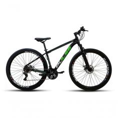 Imagem de Bicicleta Pulse Quick Aro 29 Freio A Disco 21v Cambios Importados Preto Verde E Branco