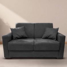 Imagem de Sofá Estofado 2 Lugares Sala Estar Recepção Sofia Suede Preto