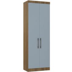 Imagem de Guarda Roupa Modulado 79cm 2 Portas Paris Luciane Móveis Avelã Pf Com Grey Sky Pf