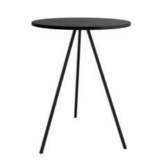 Imagem de Mesa Lateral Gabriela Preta Tampo de Madeira Preto