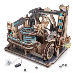 Imagem de Quebra-cabeça 3D motorizado de madeira robotime LGC01 Marble Spaceport
