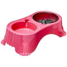 Imagem de Comedouro Postura Correta Coma Melhor Peq e Médio Rosa Pet Injet para Cães
